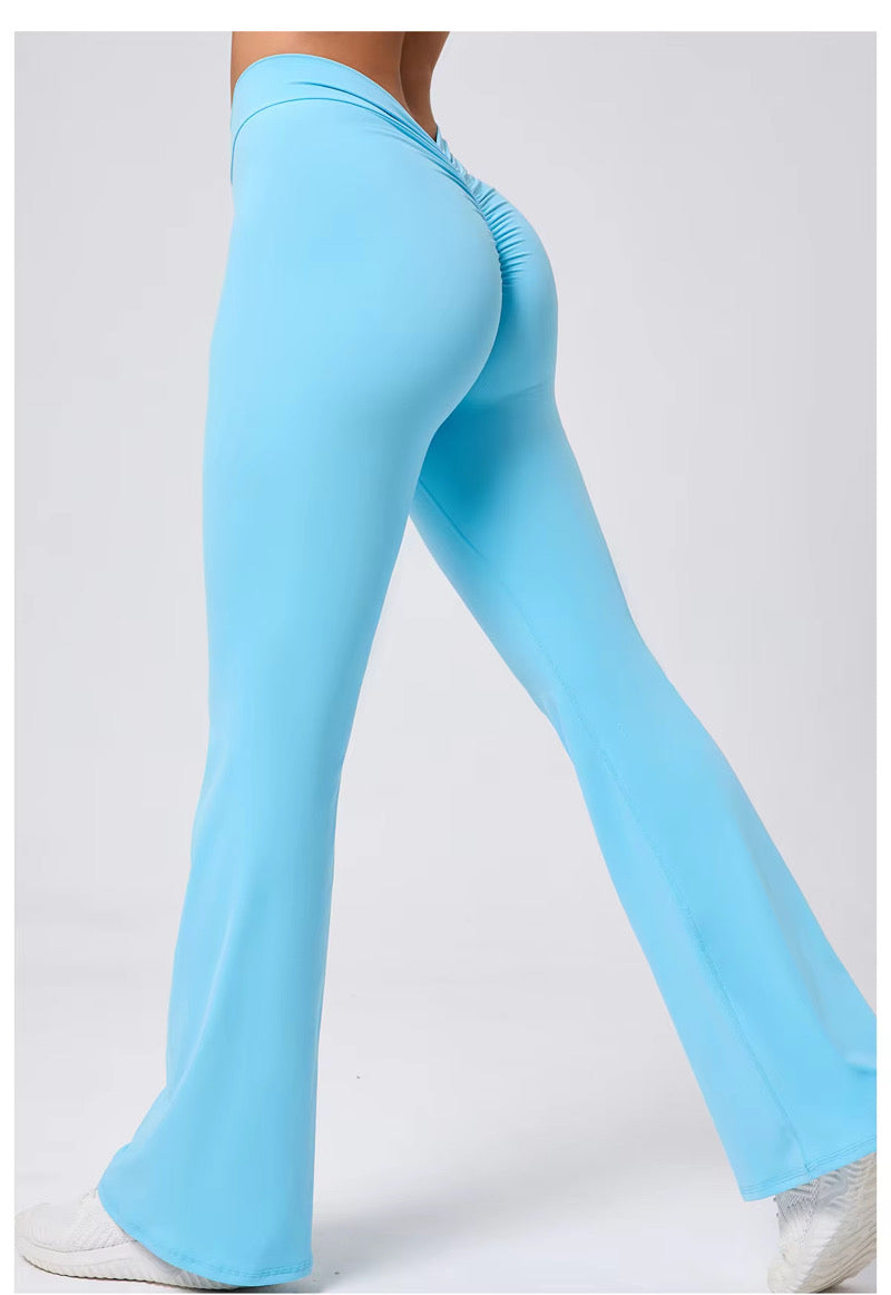 Flare V Scrunch Legging Azul Claro