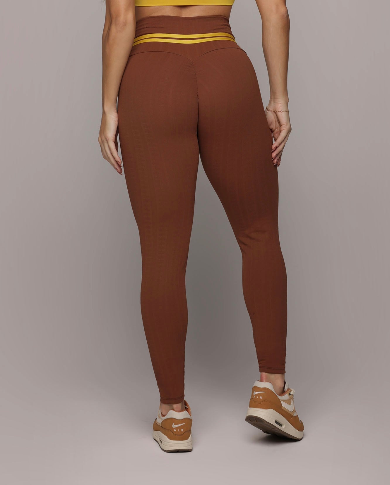 Jacquard Legging Brasileño Scrunch Brown