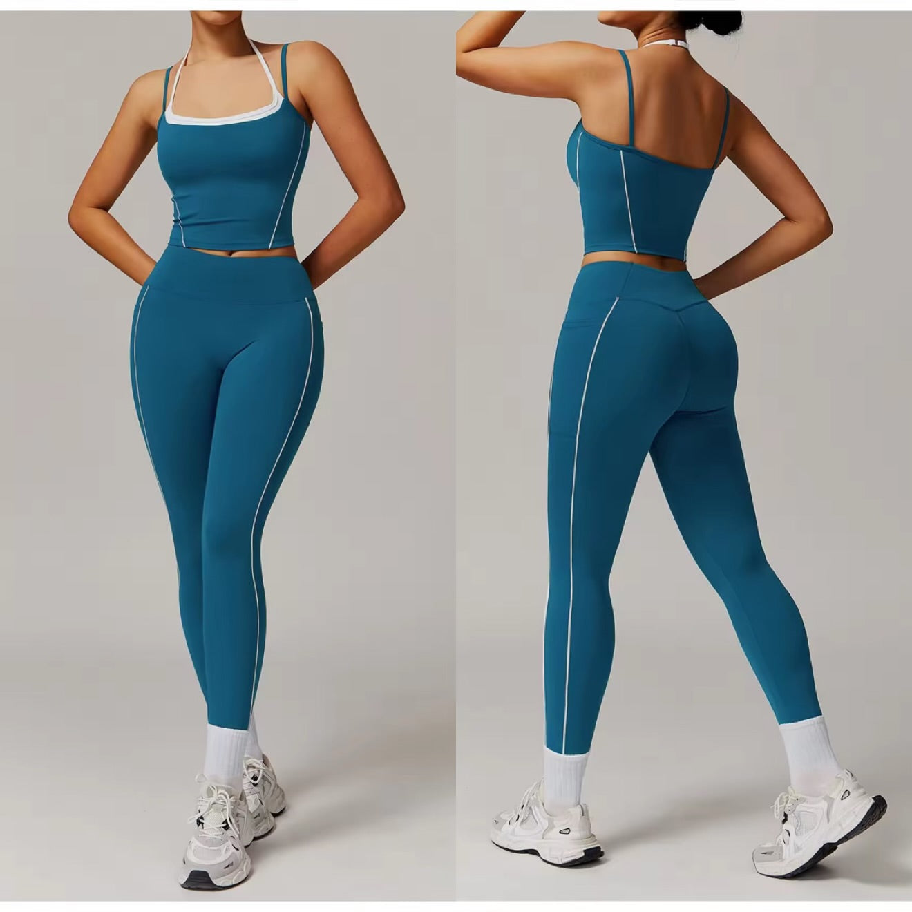 Blue Mirage Contrast Legging & Top