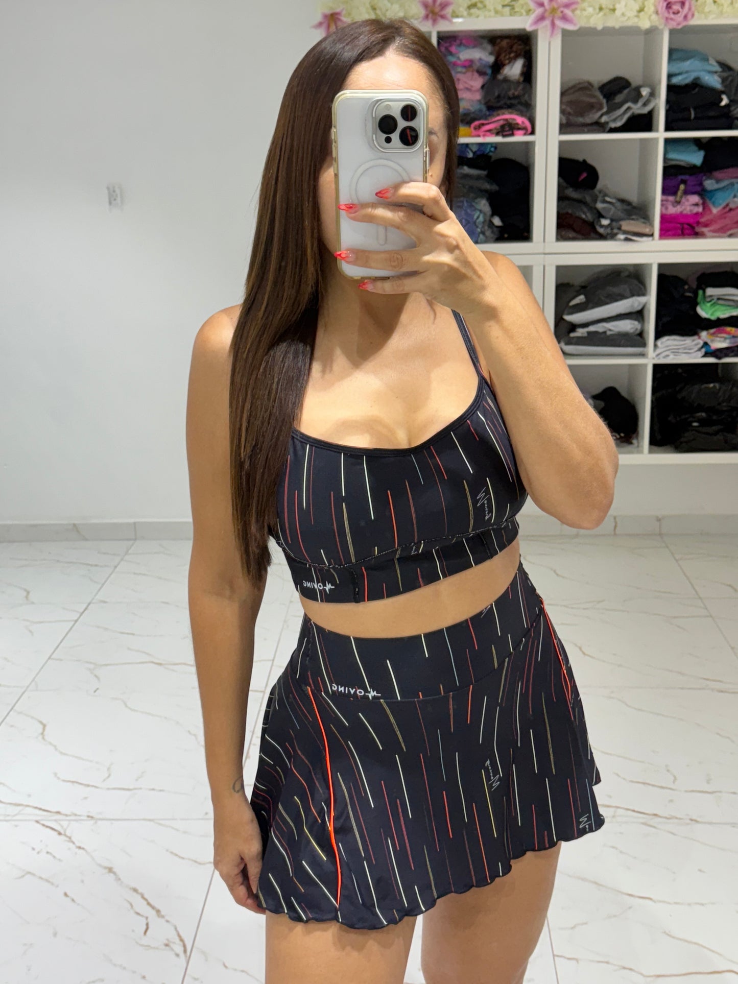 Fast Lights Falda con Pantalón & Crop Top