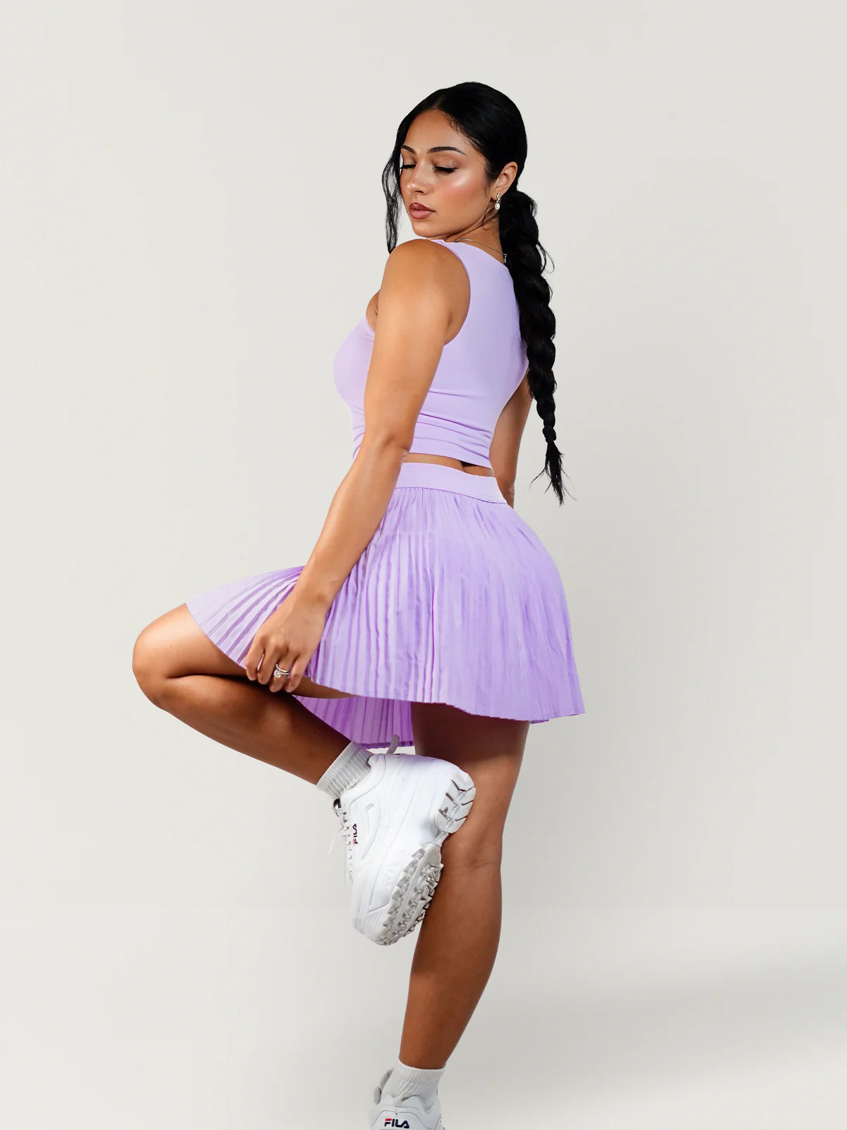 College Falda con Pantalón & Top Lilac