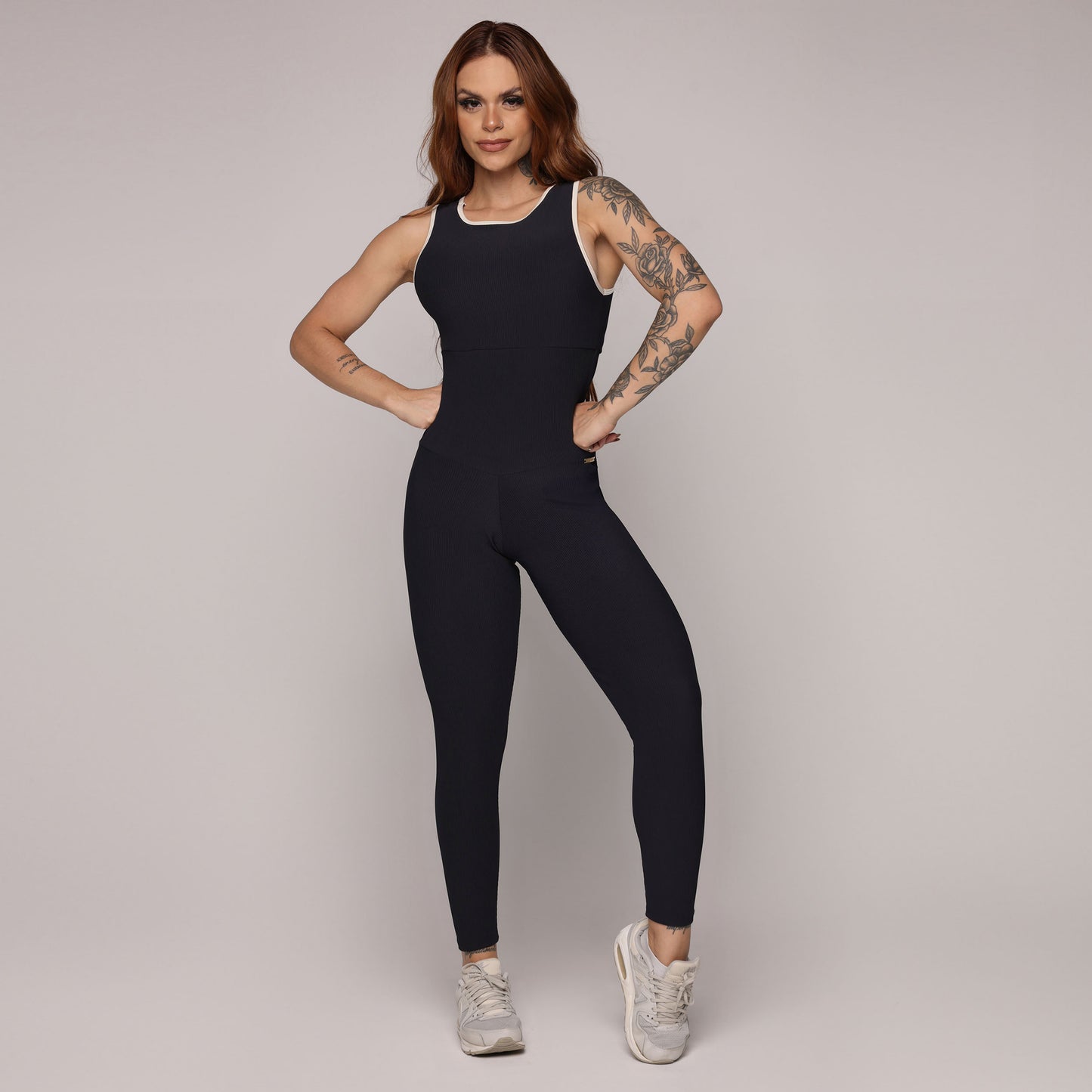 Jacquard Enterizo Brasileño Scrunch Negro