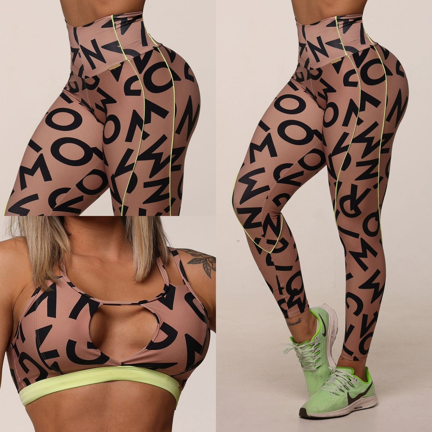 Letters Legging Brasileño Scrunch & Crop Top