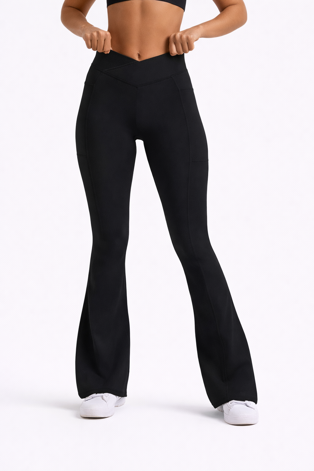 Viral Flare Legging con Bolsillos Negro