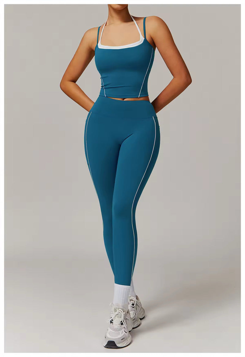 Blue Mirage Contrast Legging & Top