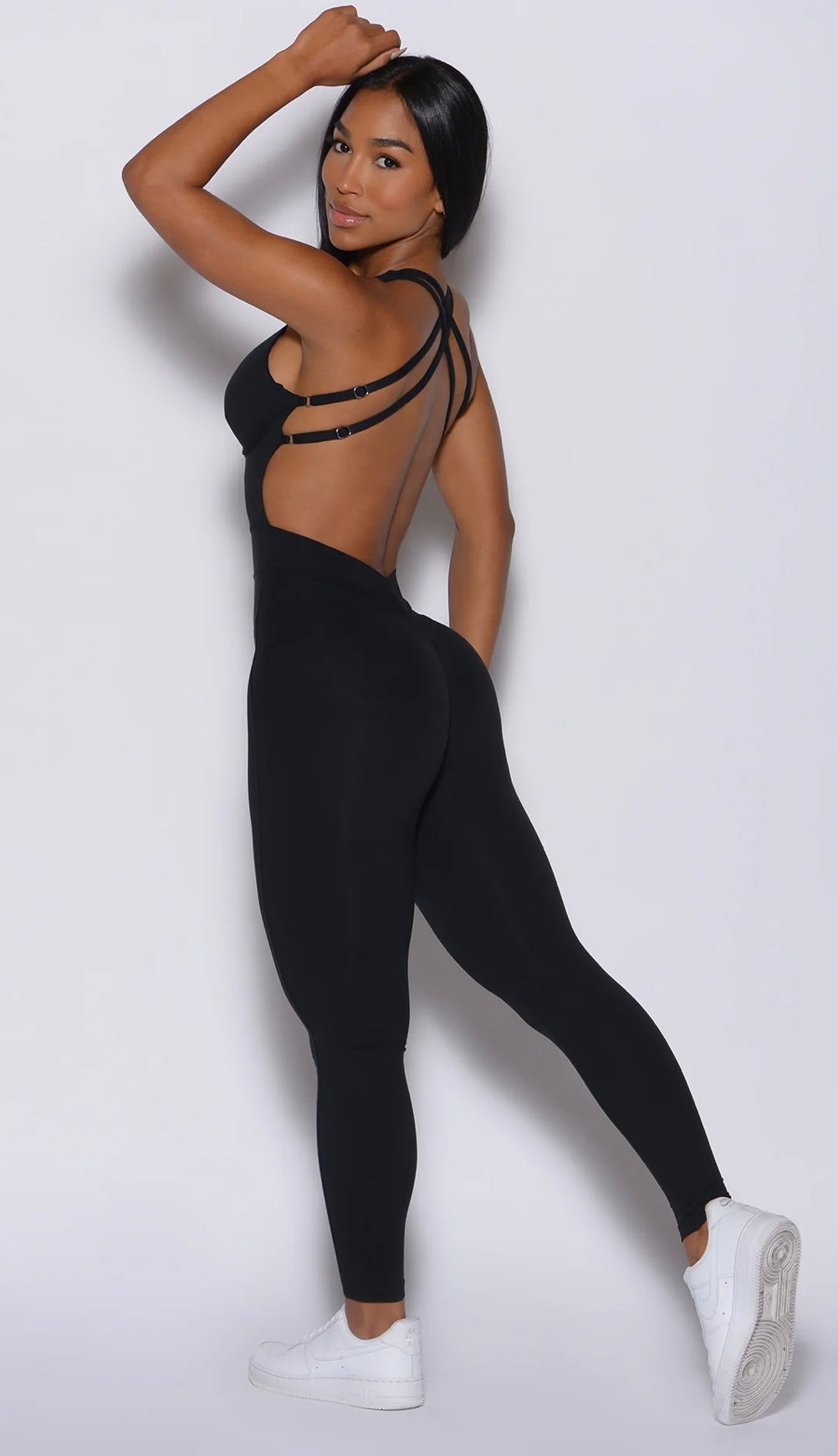 Latina Fit Enterizo Negro Scrunch