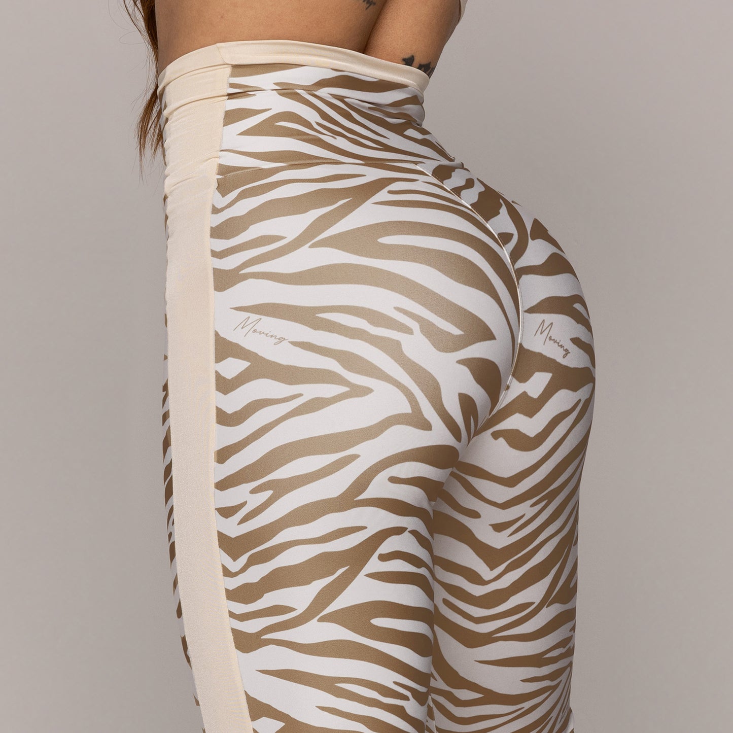 Gold Zebra Legging Brasileño