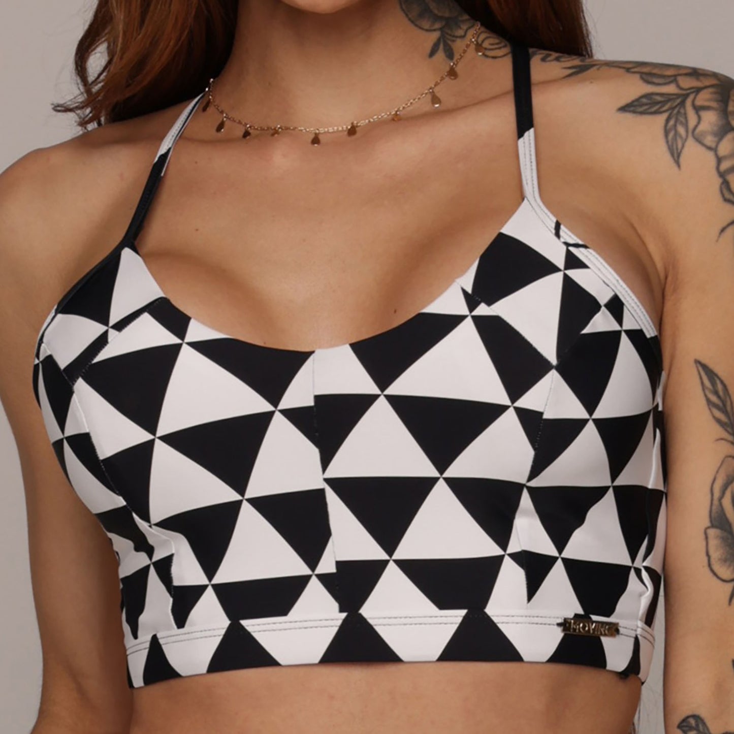 Black & White Short Brasileño Scrunch & Crop Top