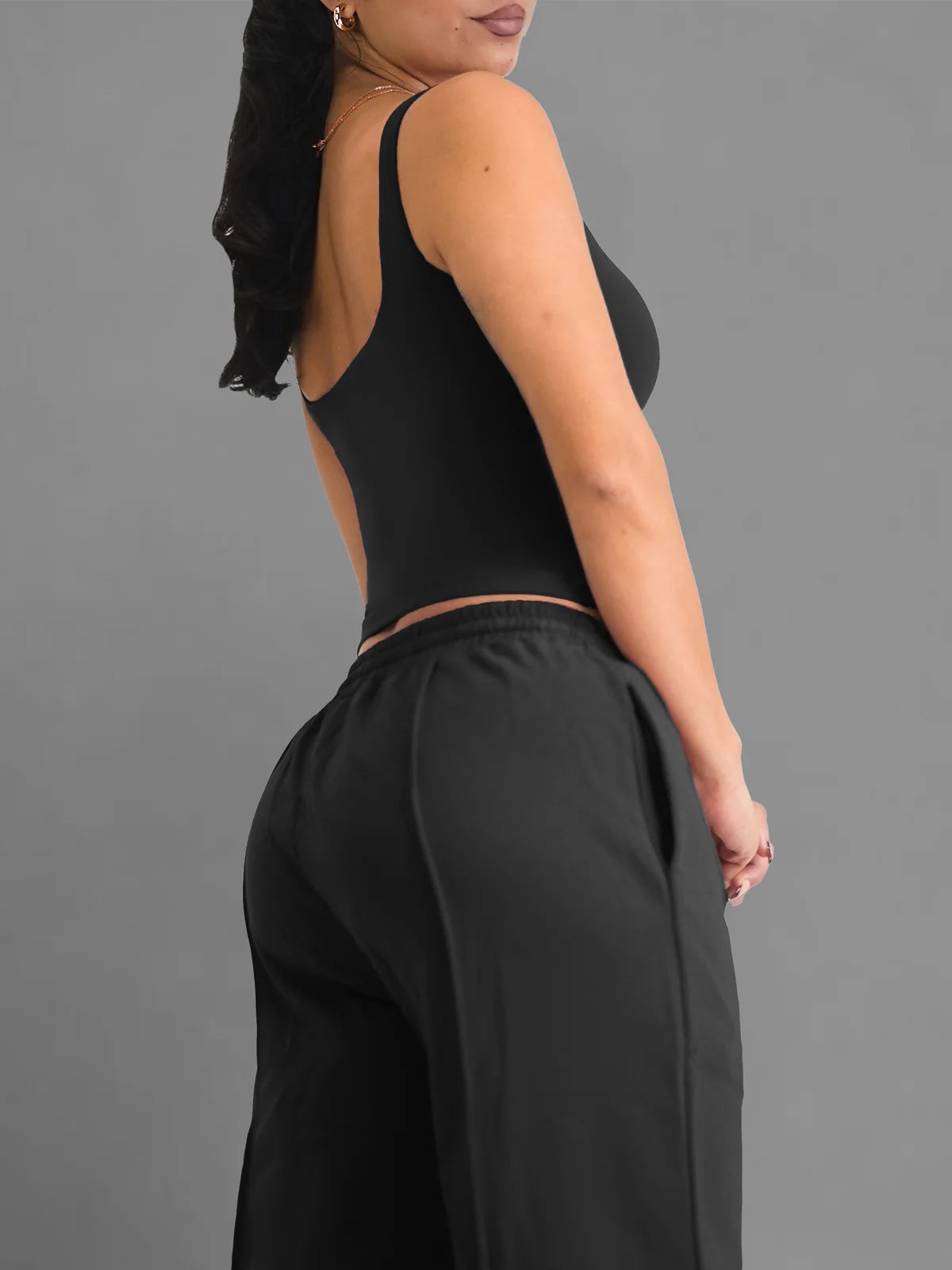 Fit Jogger & Cami Black Top