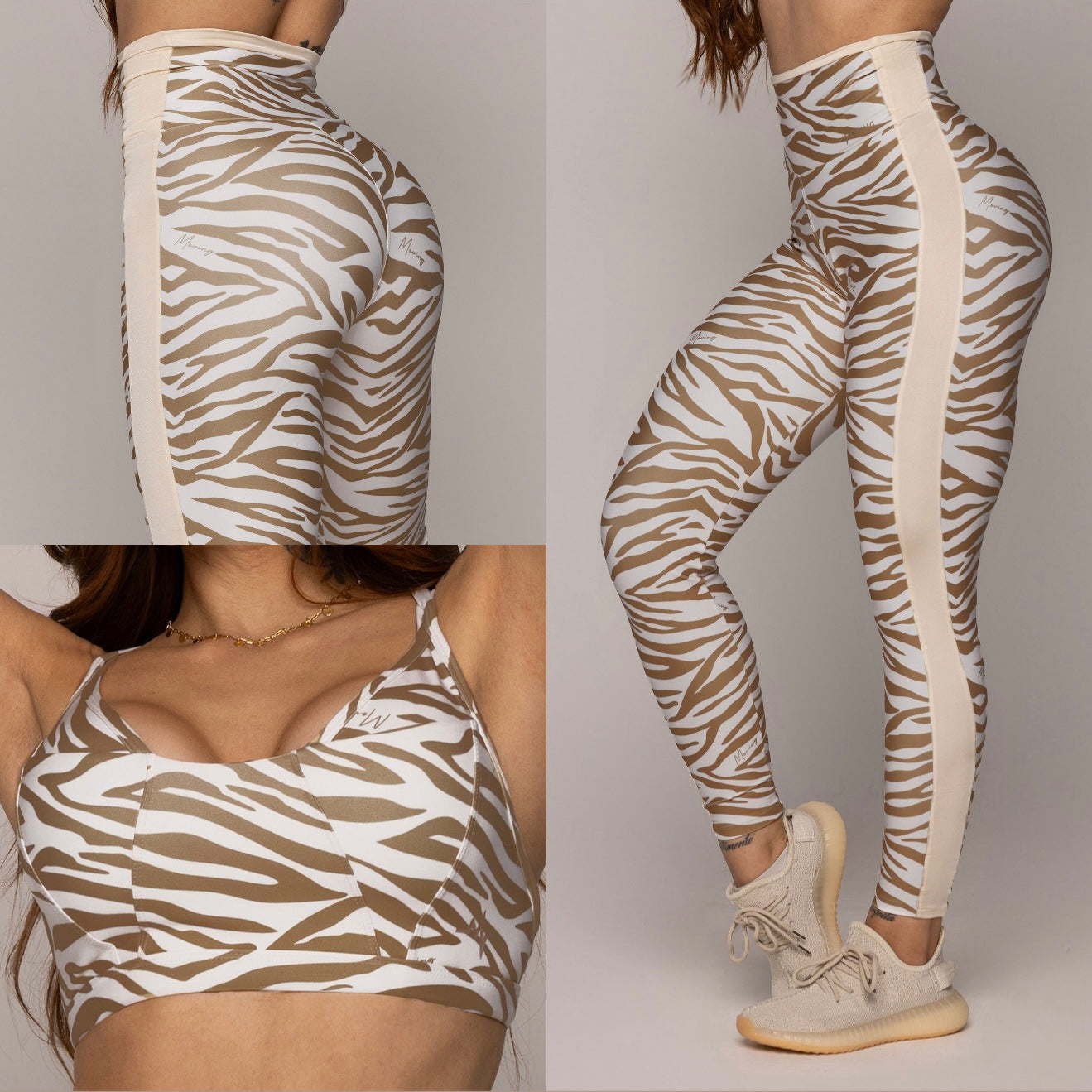 Gold Zebra Legging Brasileño & Crop Top