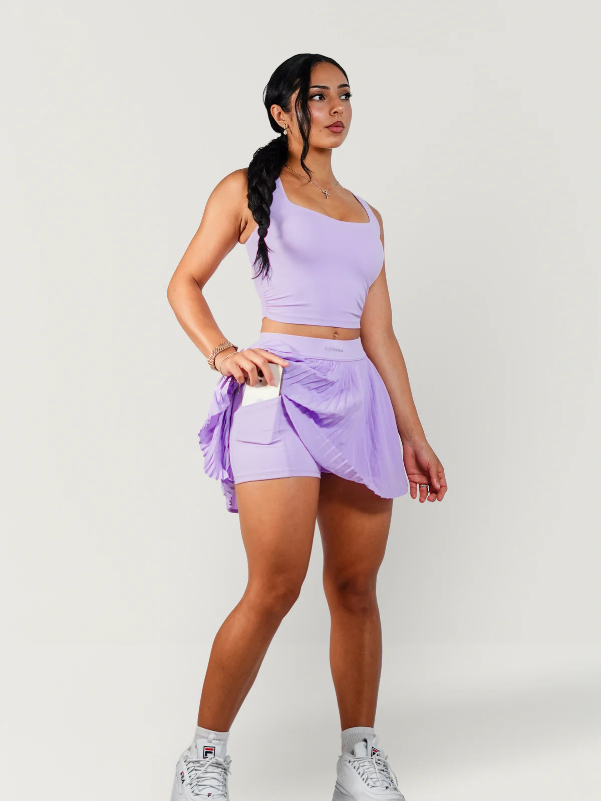 College Falda con Pantalón & Top Lilac