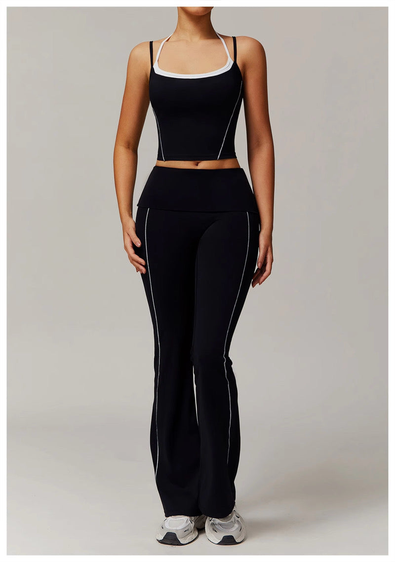 It’s Summer Flare Black & White Legging & Top
