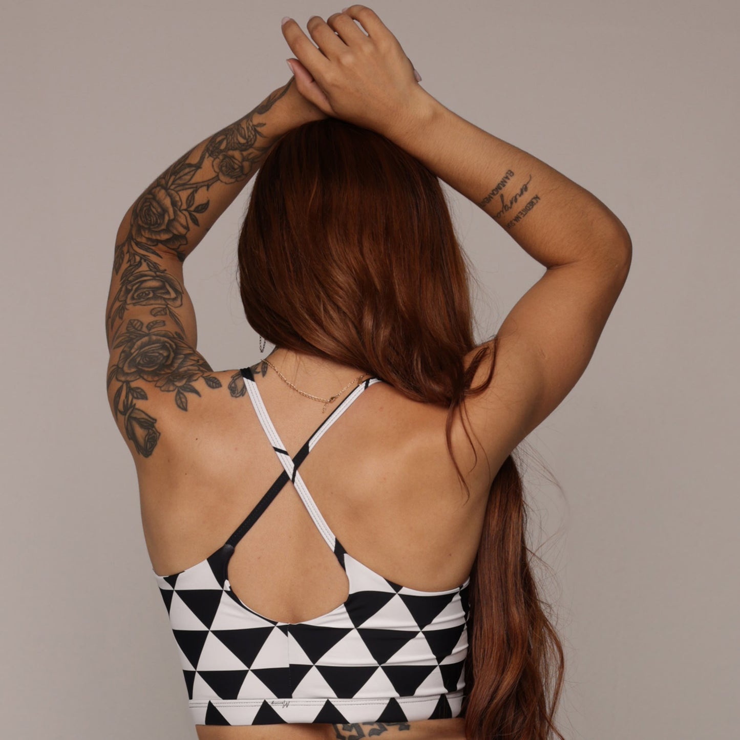 Black & White Short Brasileño Scrunch & Crop Top