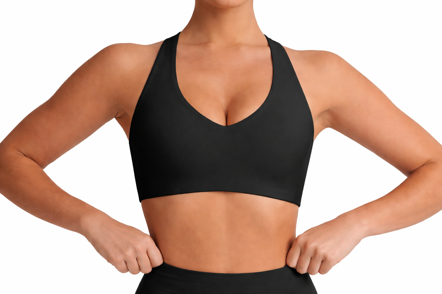 Heart Crop Top Negro