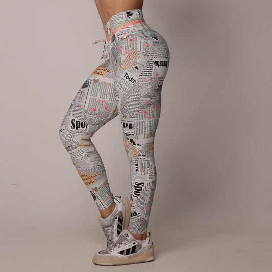 Newspaper Legging Brasileño Scrunch