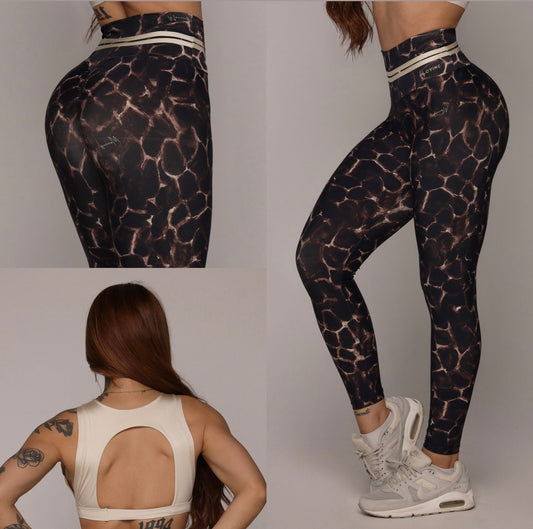 Gold Mines Legging Brasileño Scrunch & Crop Top Gold
