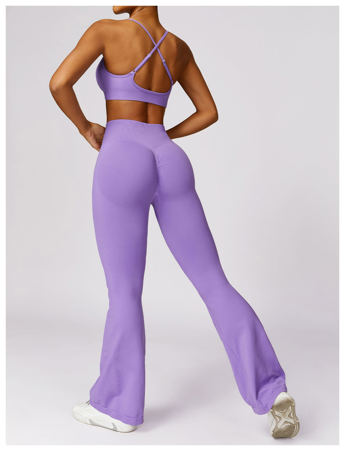 Seamless Legging Palazo Lilac y Top