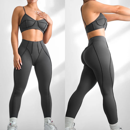 Moto Mami Legging & Top Gris