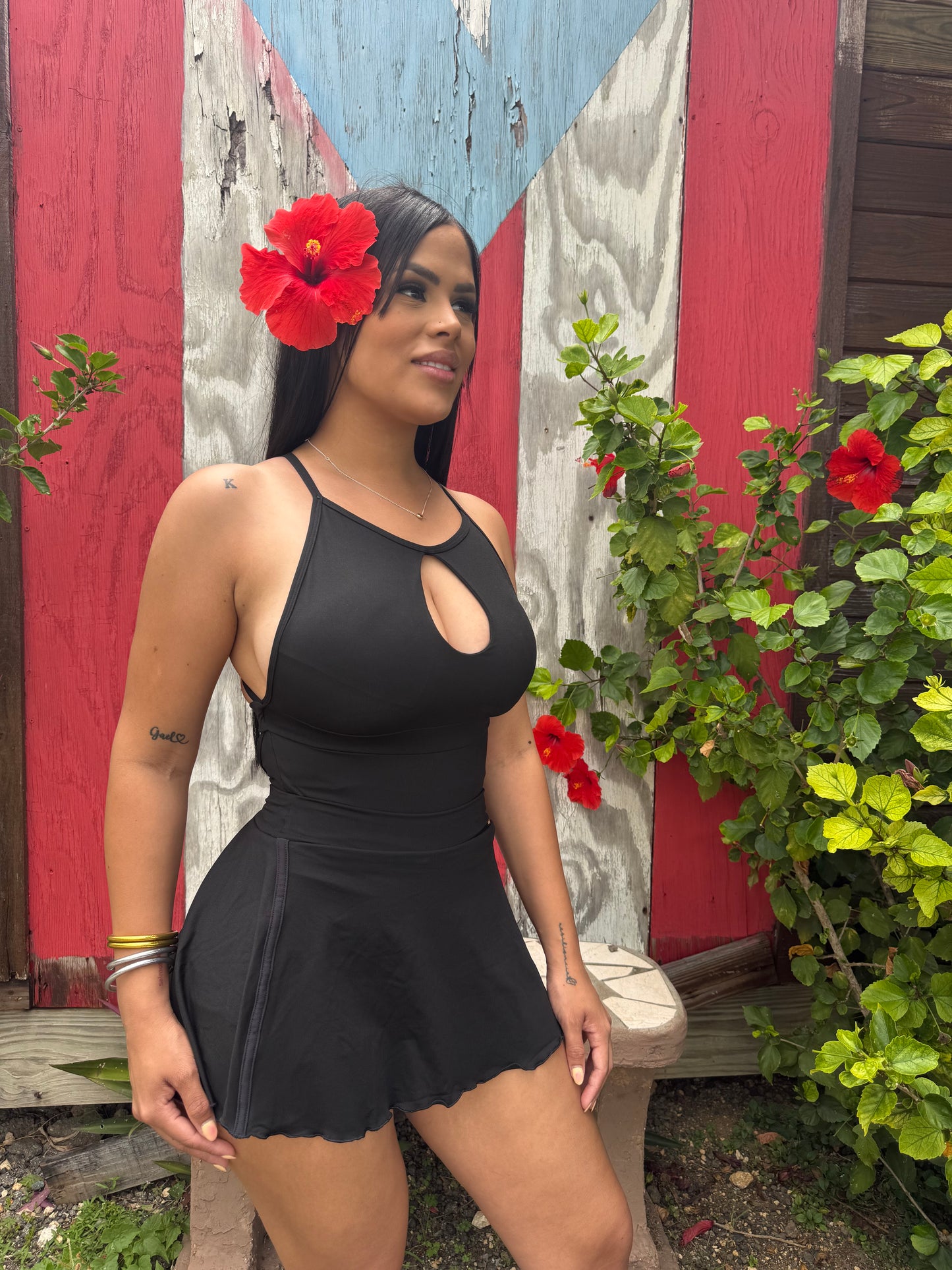 Kylie Traje Brasileño Negro con Pantalón