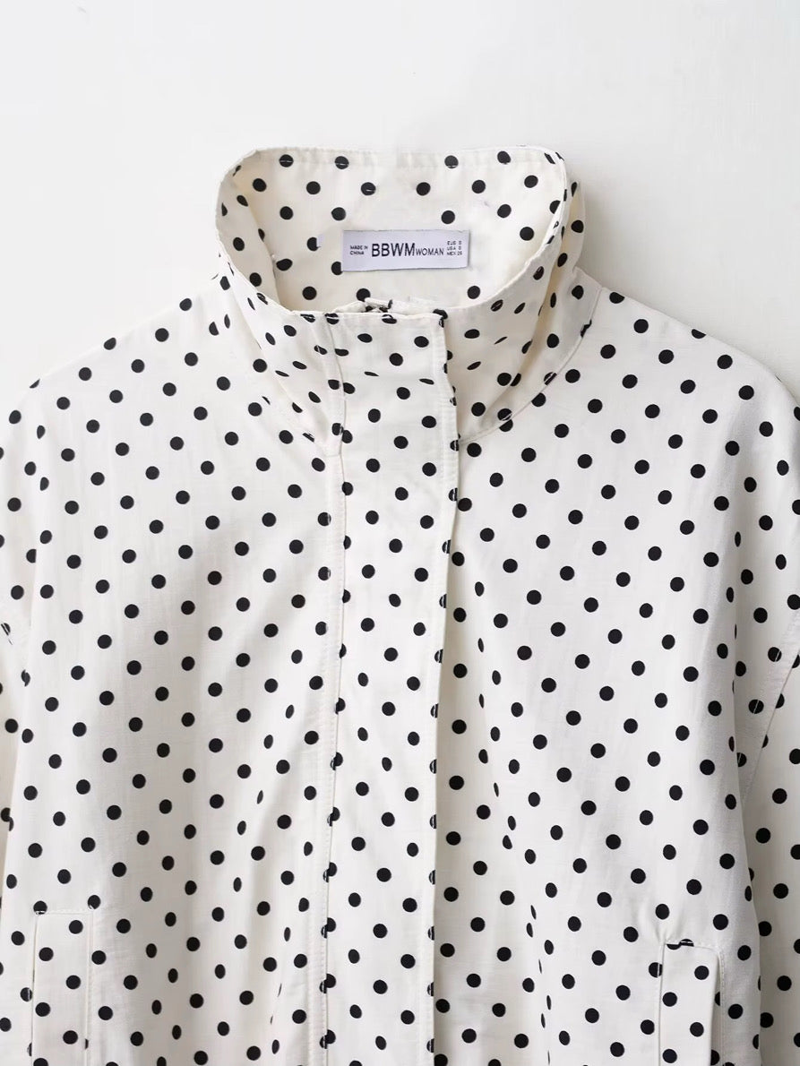 Jacket Polka Dot Blanco & Negro