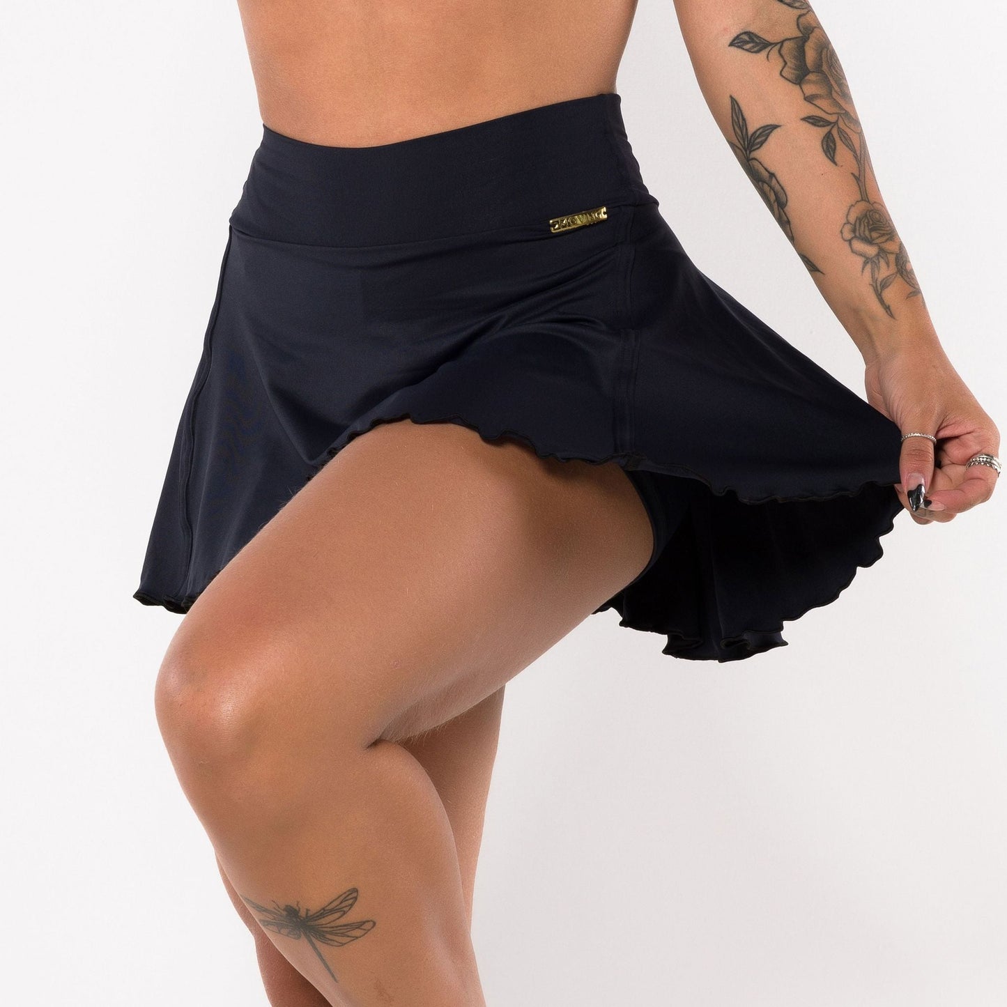 Forever Black Falda con Pantalón  & Crop Top