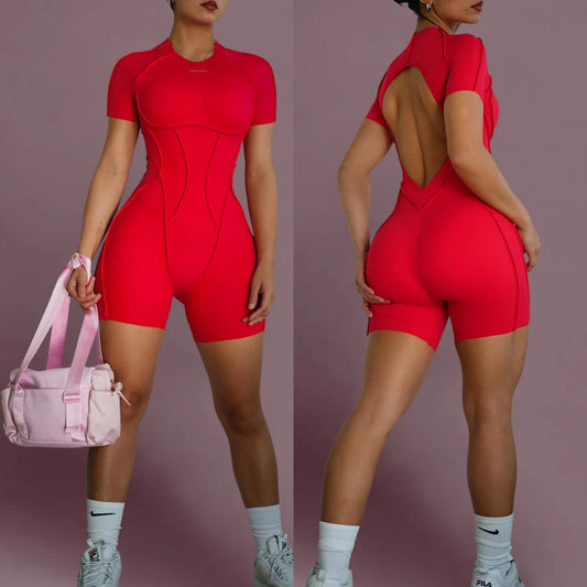 Moto Mami Romper Rojo