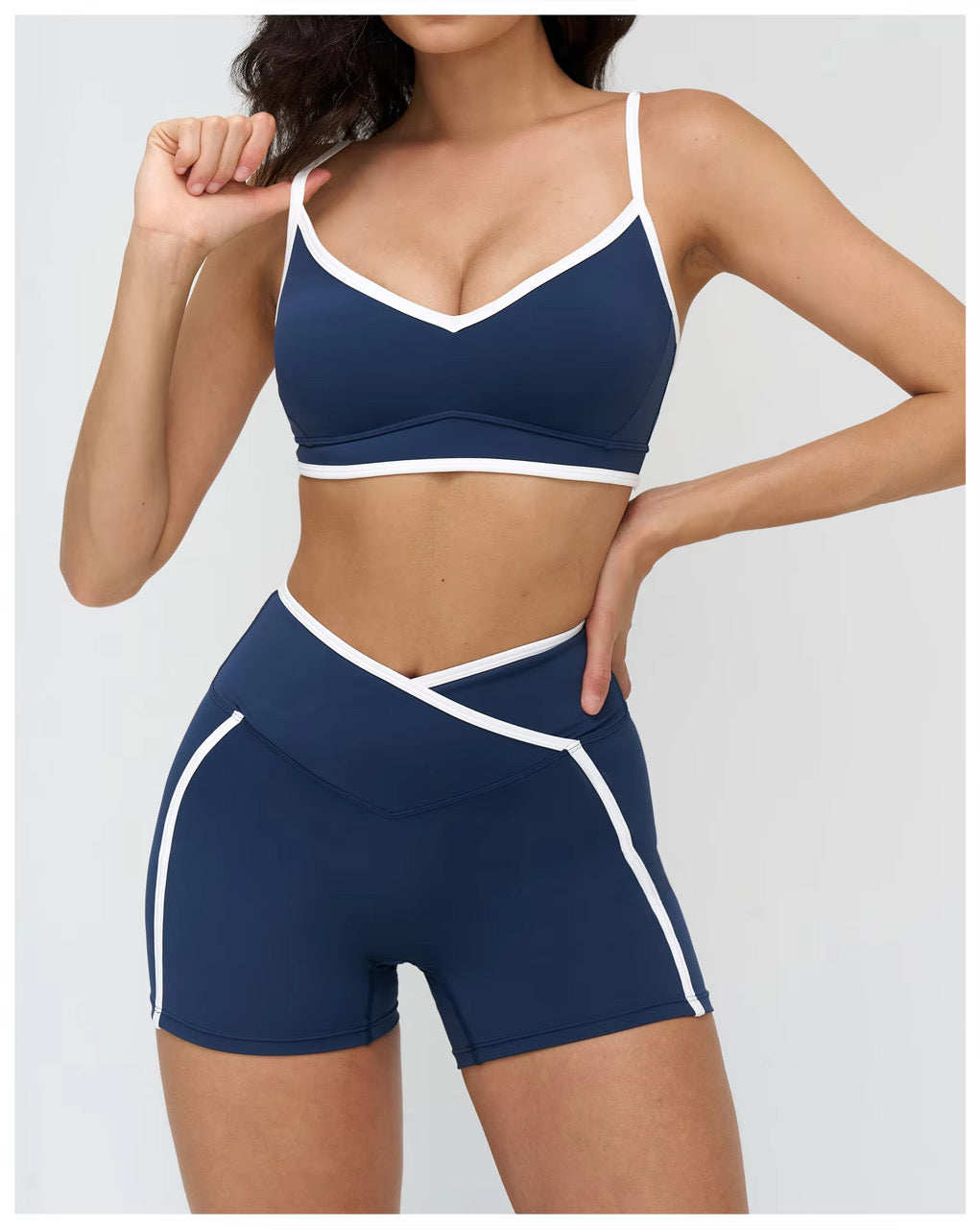 Sculpt Seamless Short Deep Navy  & Crop Top