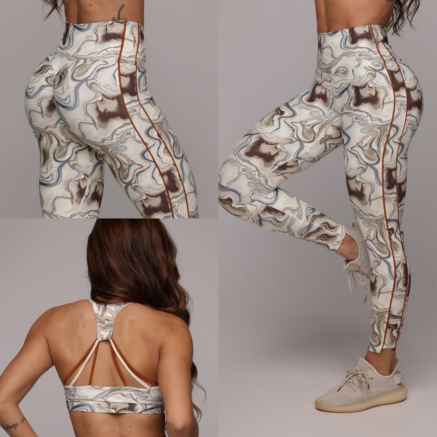 Mystic Marble Legging Brasileño Scrunch & Crop Top