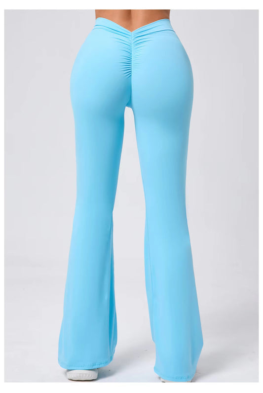 Flare V Scrunch Legging Azul Claro