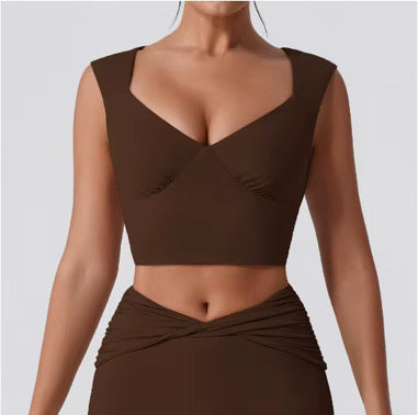 Milk Chocolate Flare Legging & Crop Top