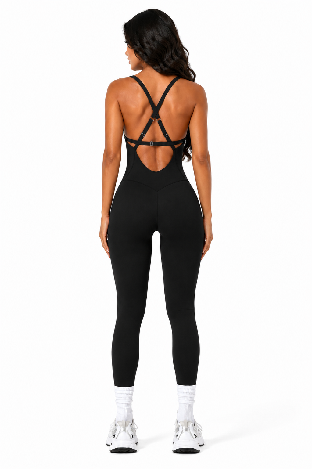 Charlotte Enterizo Negro con Tiras Ajustables