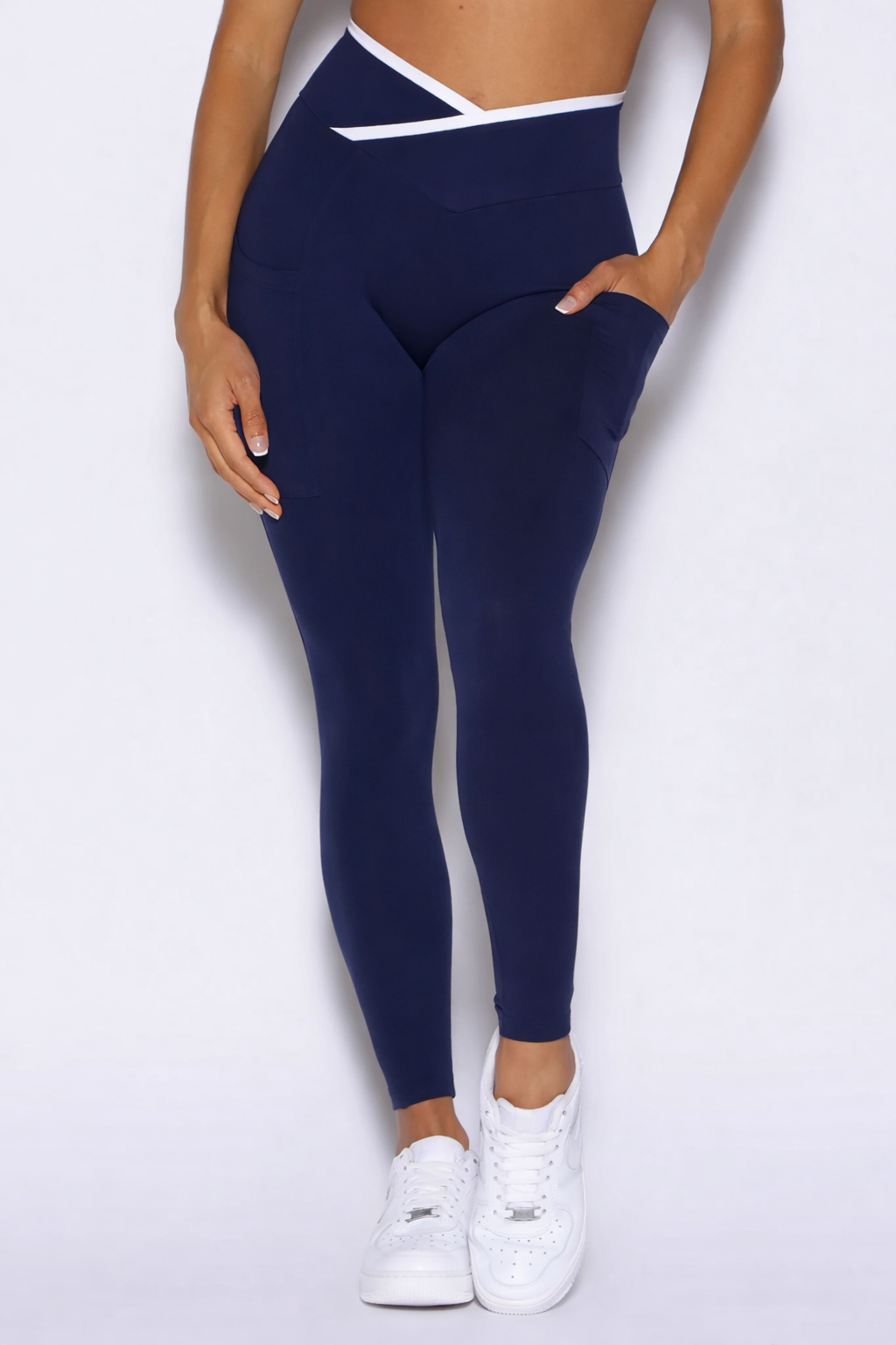 My Crush Legging Scrunch Blue and White & Crop Top