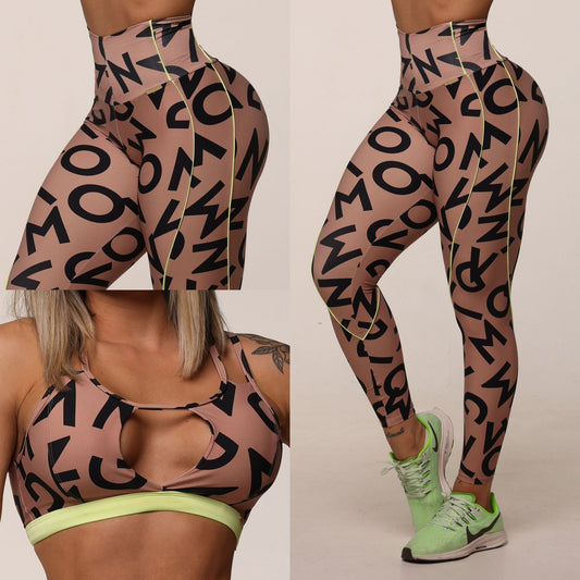 Letters Legging Brasileño Scrunch & Crop Top