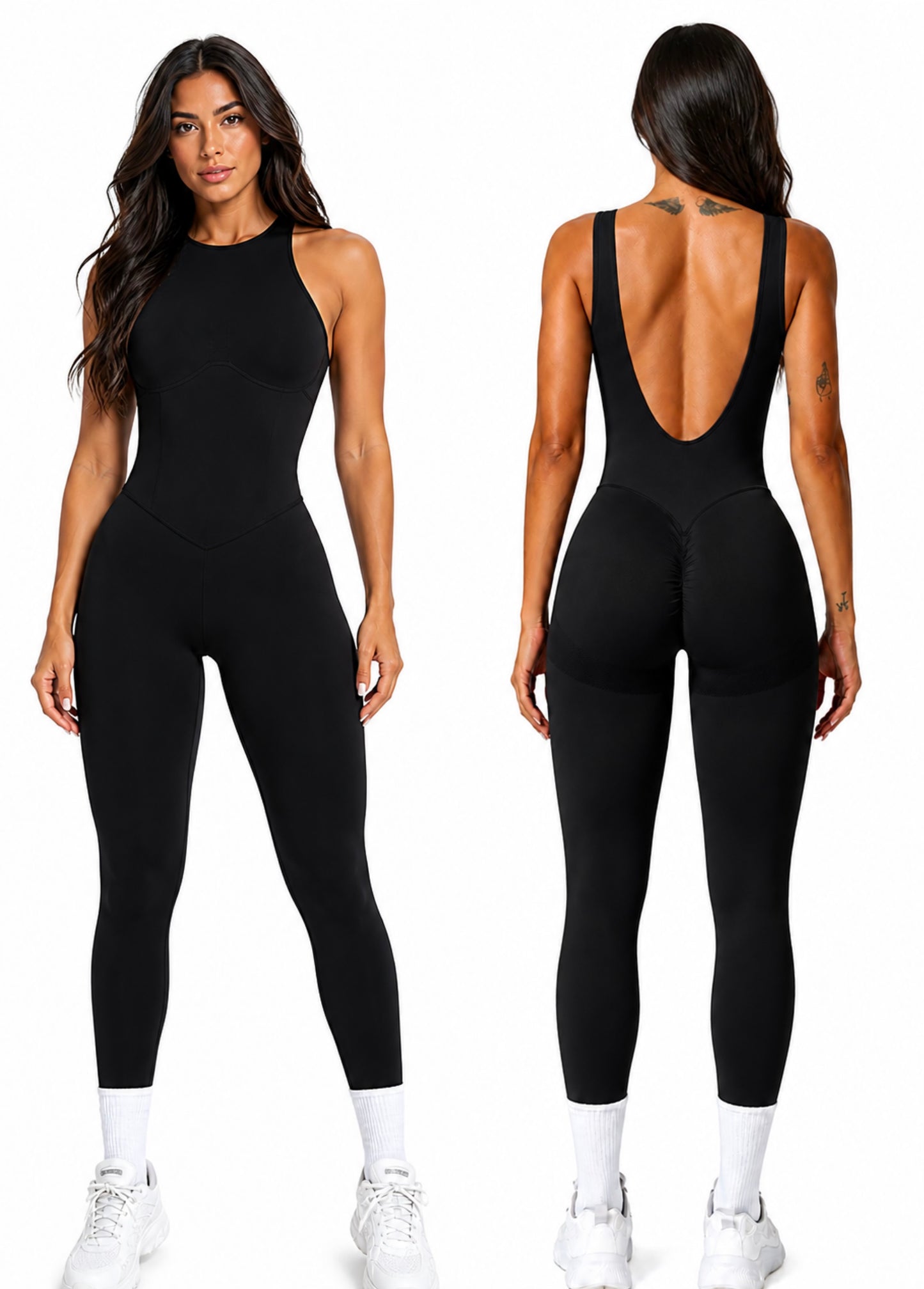 Seamless Enterizo Scrunch Negro