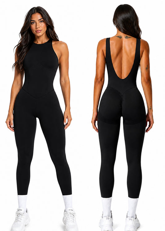 Seamless Enterizo Scrunch Negro