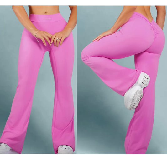 Flare V Scrunch Legging Rosa