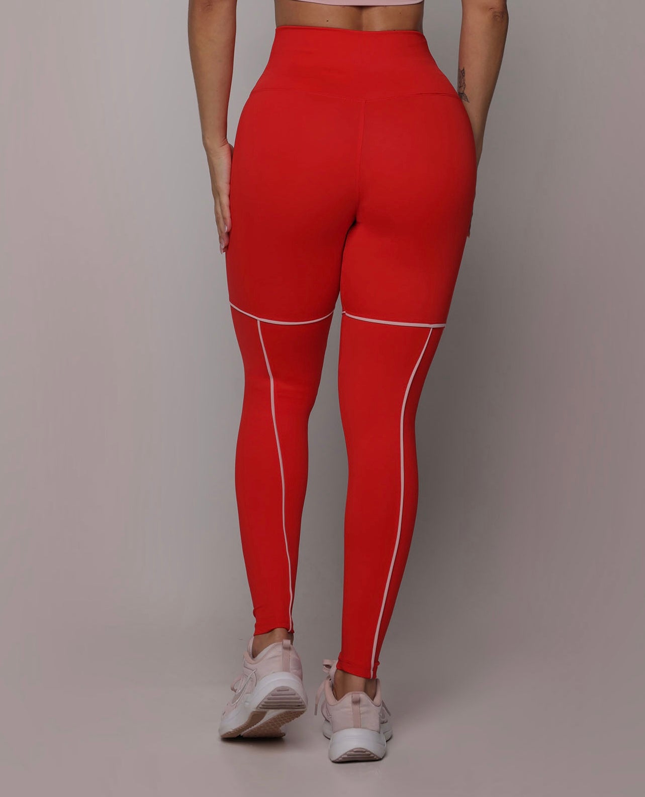 Legging de Compresión Brasileño Rojo & Rosa (5 Estrellas)