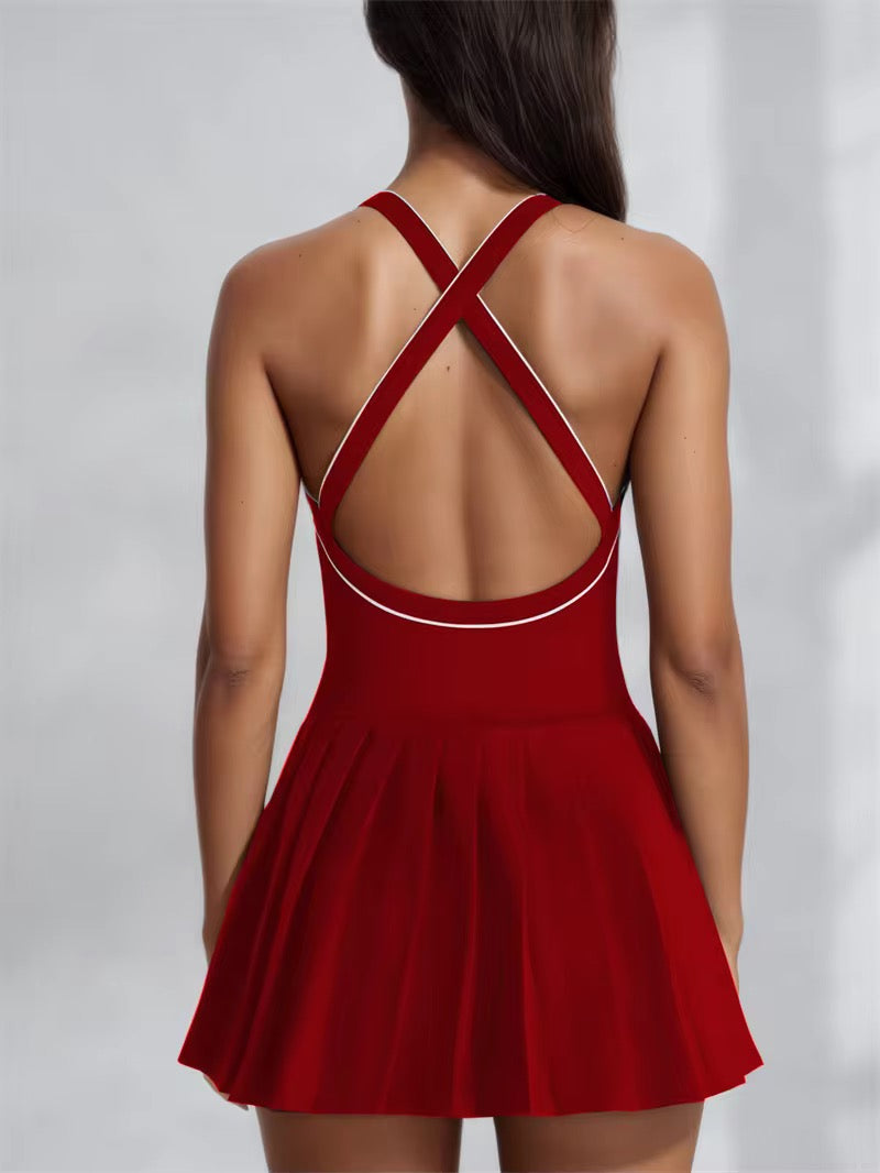 Sassy but Chic Traje con Pantalón Rojo Cereza