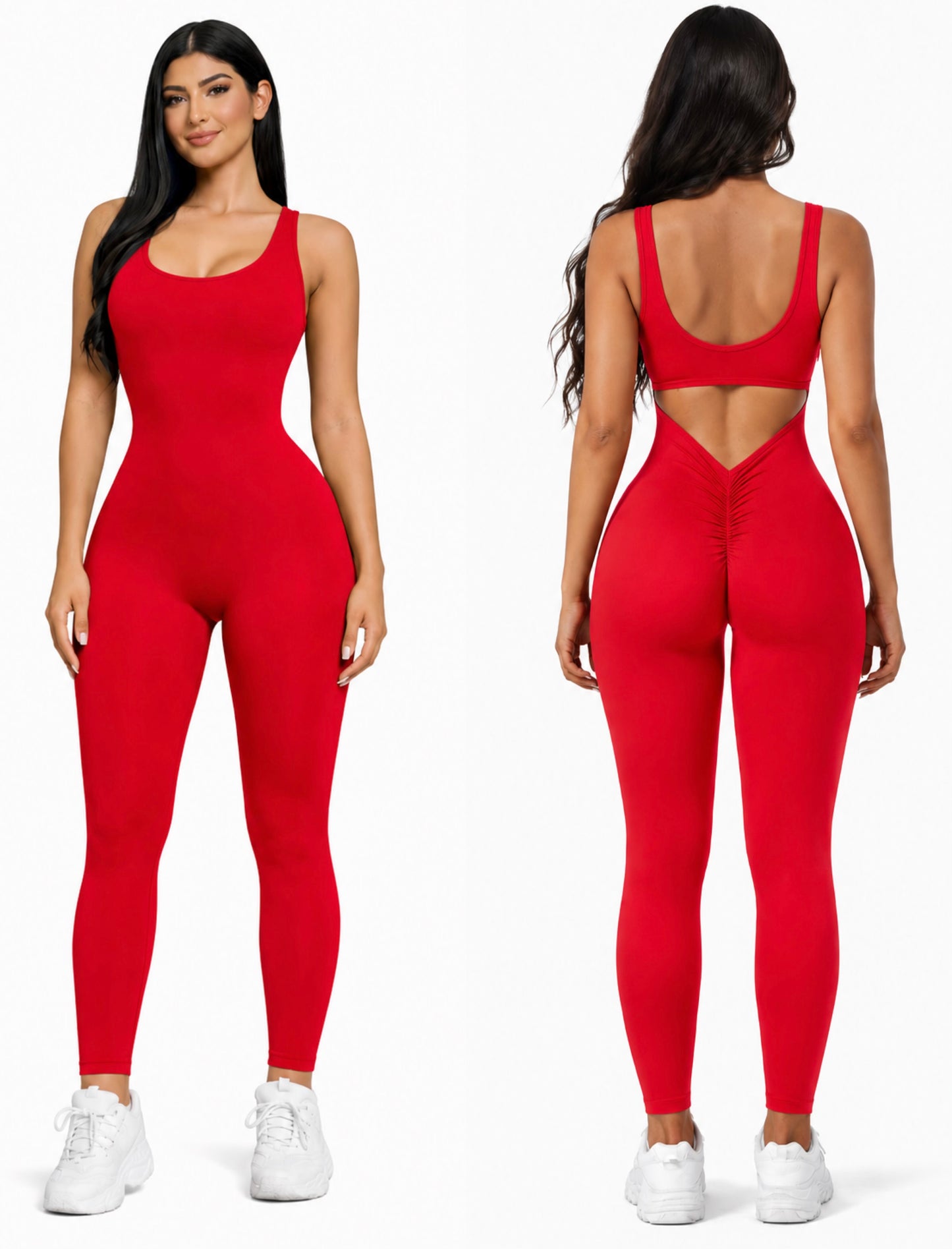 Enterizo V Scrunch Rojo