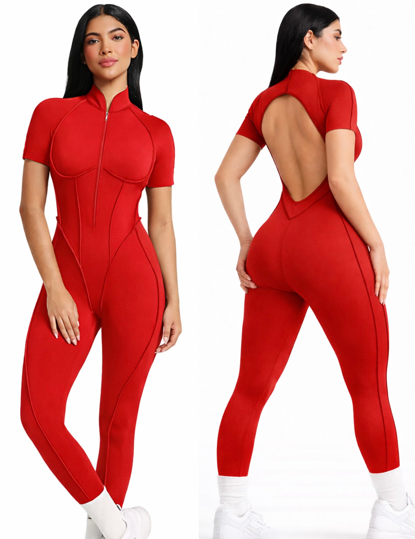 Moto Mami Enterizo Rojo con Zipper