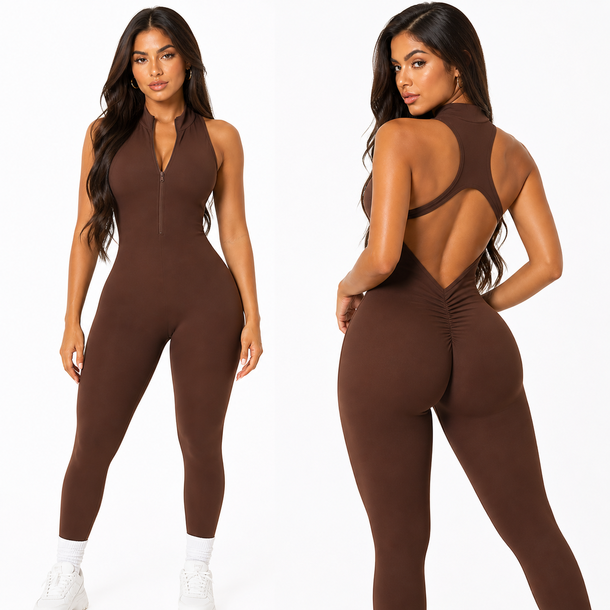 Yas Queen Enterizo Scrunch Brown