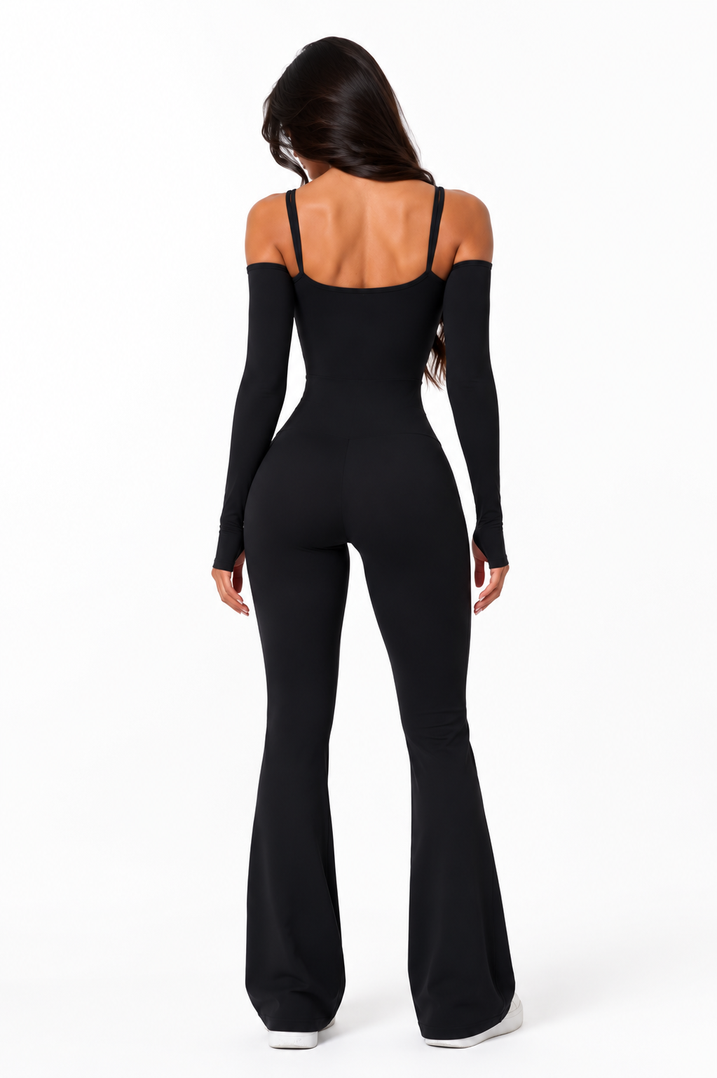 Dream Girl Flared Jumpsuit Negro