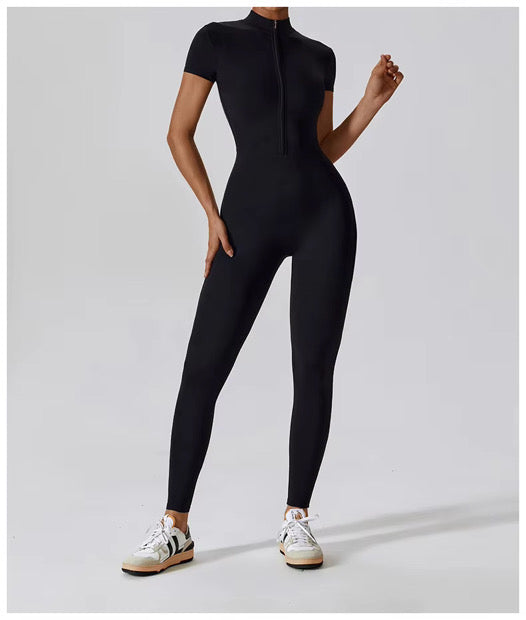 Seam Sculpt Enterizo Negro con Zipper