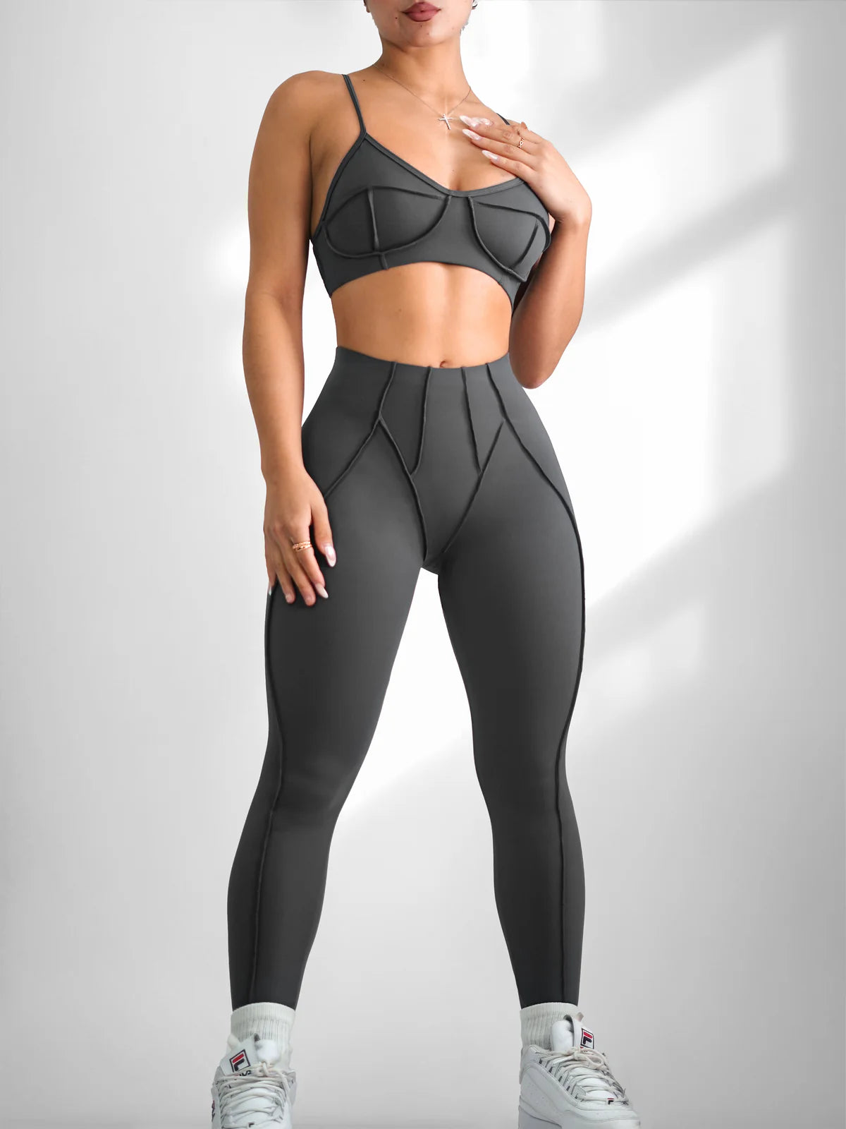 Moto Mami Legging & Top Gris