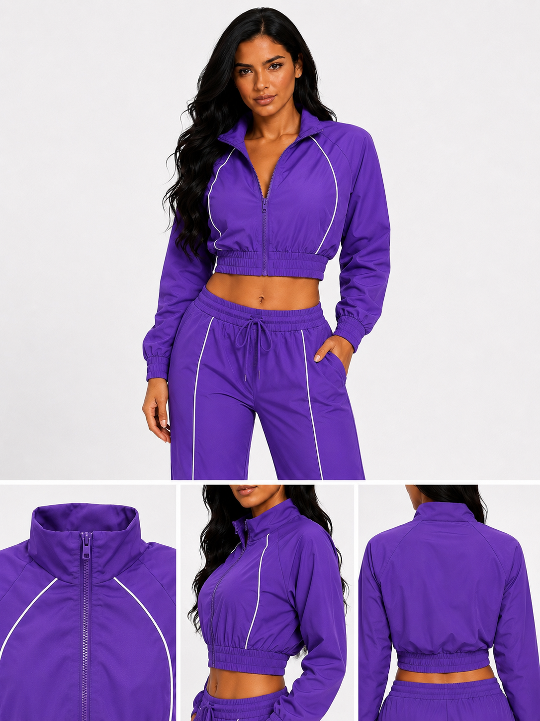 Essential Jogger & Jacket Violeta & Blanco