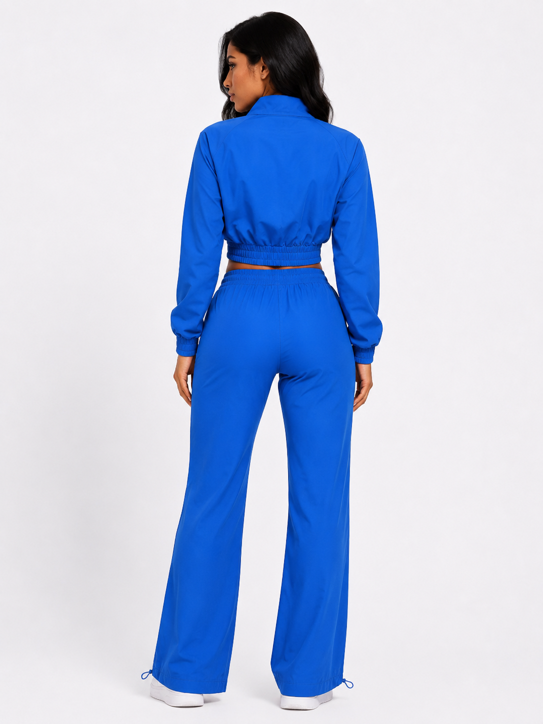 Essential Jogger & Jacket Azul Royal & Blanco