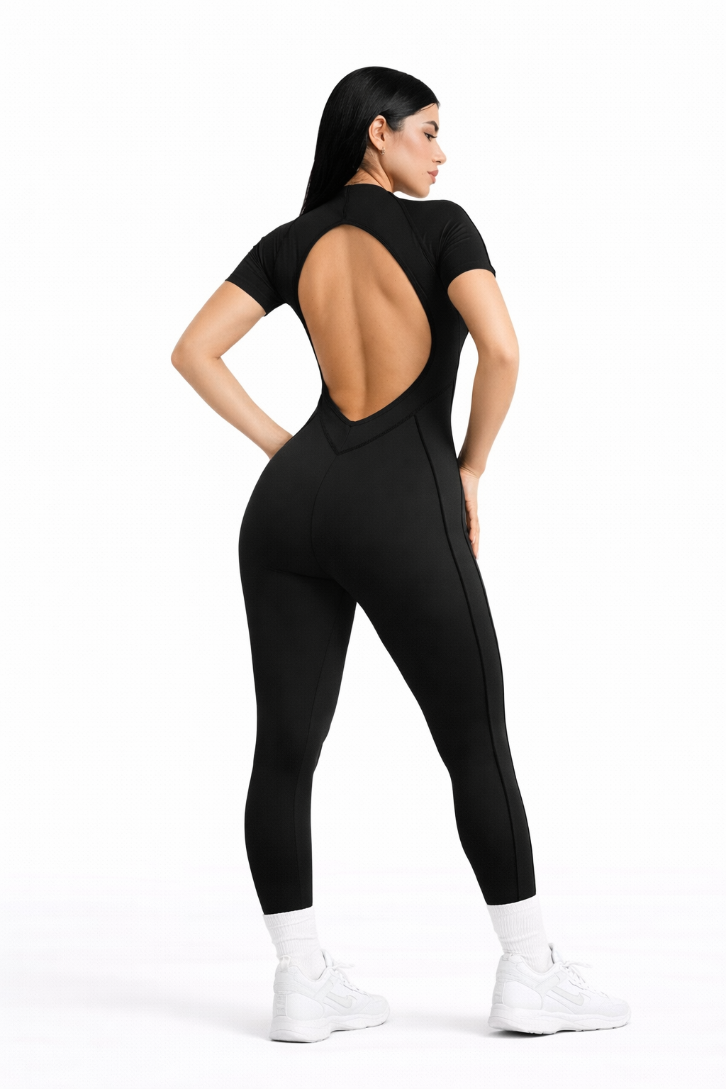 Moto Mami Enterizo Negro con Zipper