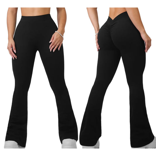 Flare V Scrunch Legging Negro