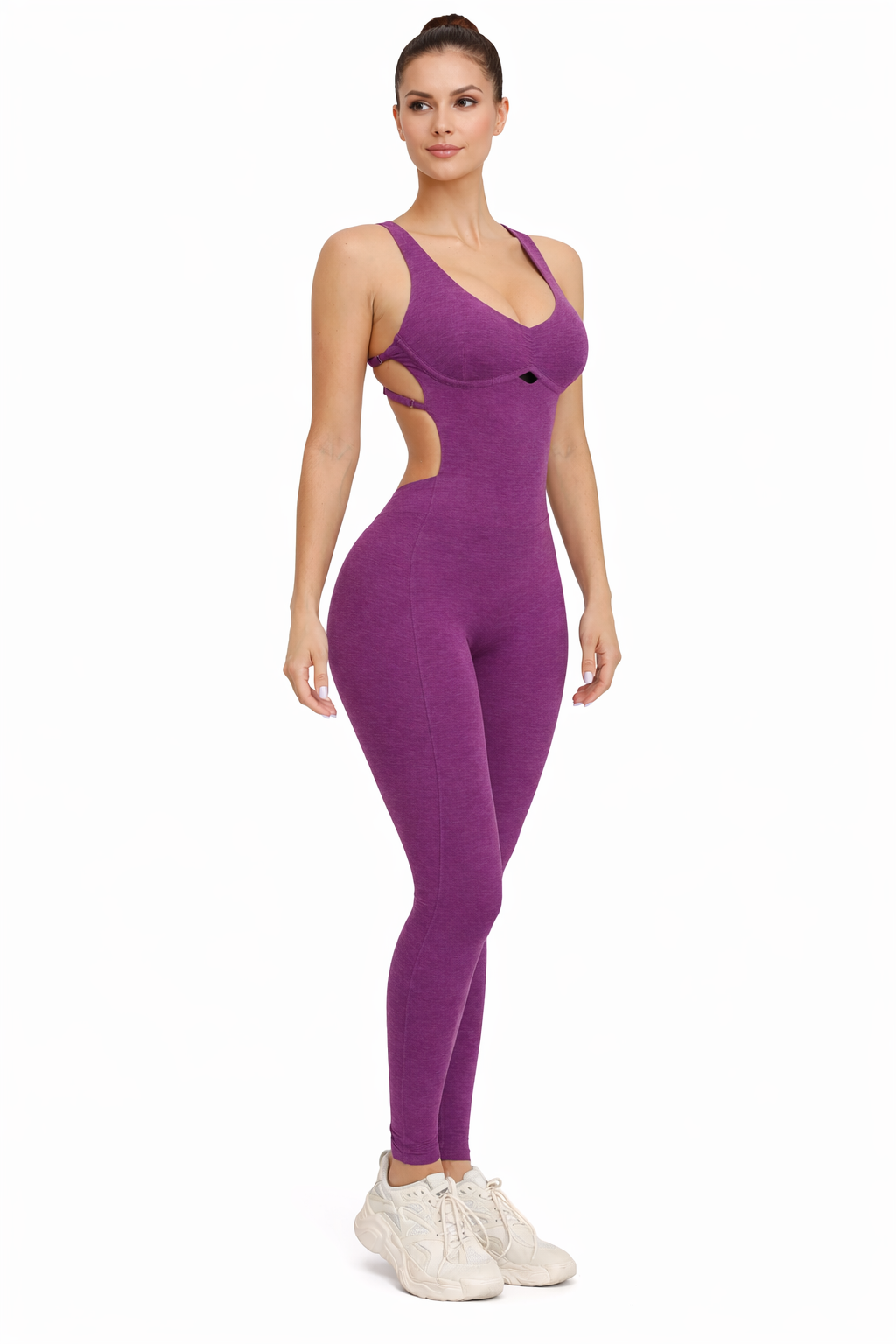 Latina Fit Enterizo Morado Scrunch