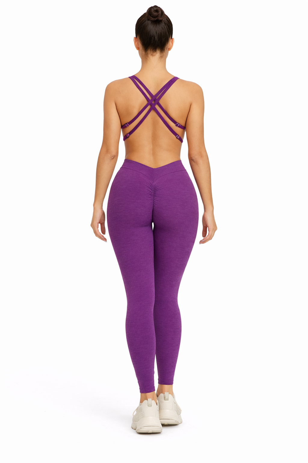 Latina Fit Enterizo Morado Scrunch